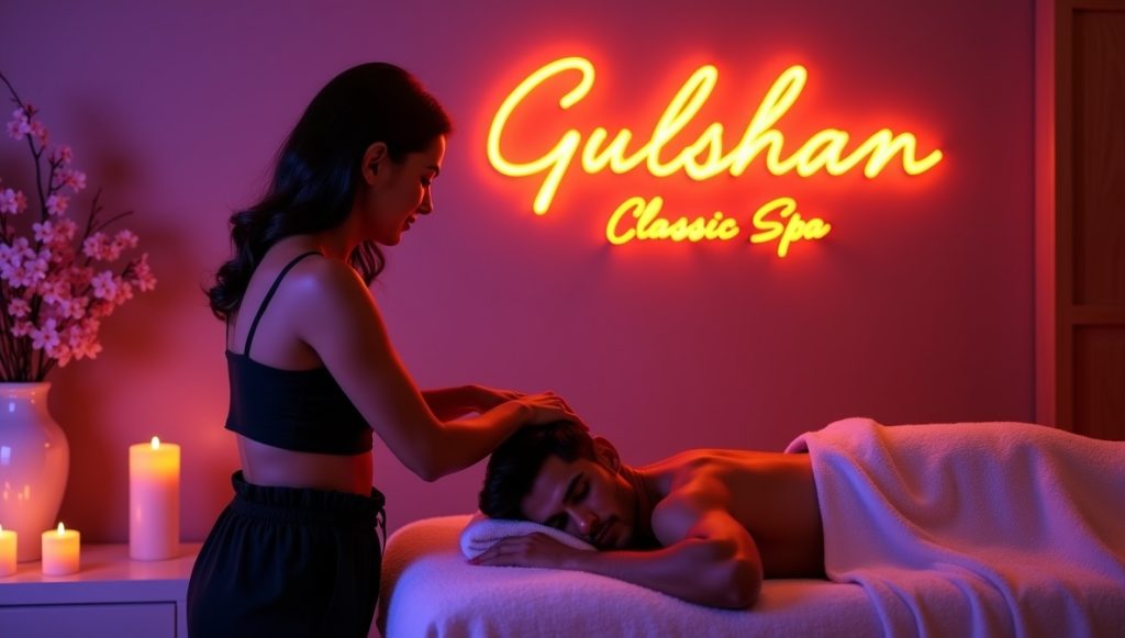 Home flux dev image is a serene and inviting spa scene with a purpl 0